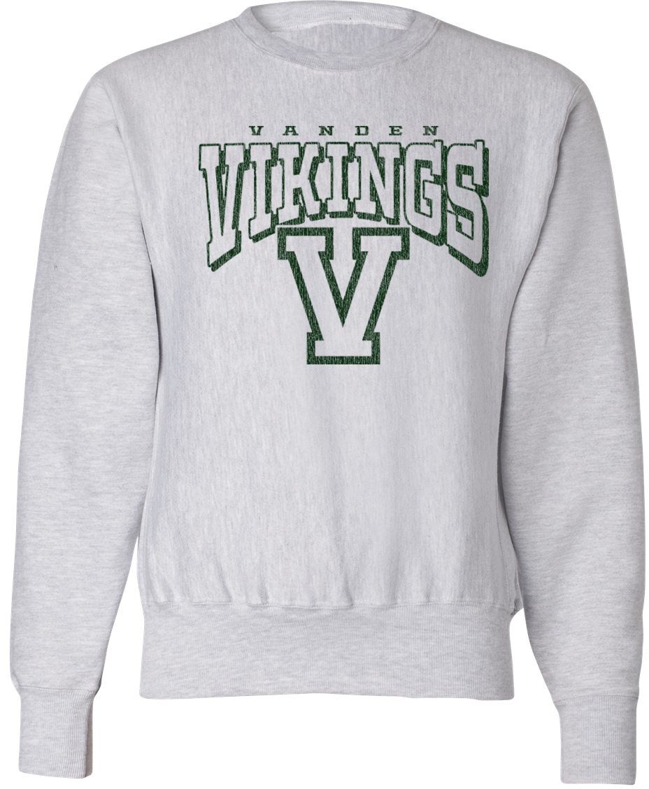 Pel Athletic Adult Vanden High School Ash Crewneck Sweatshirt