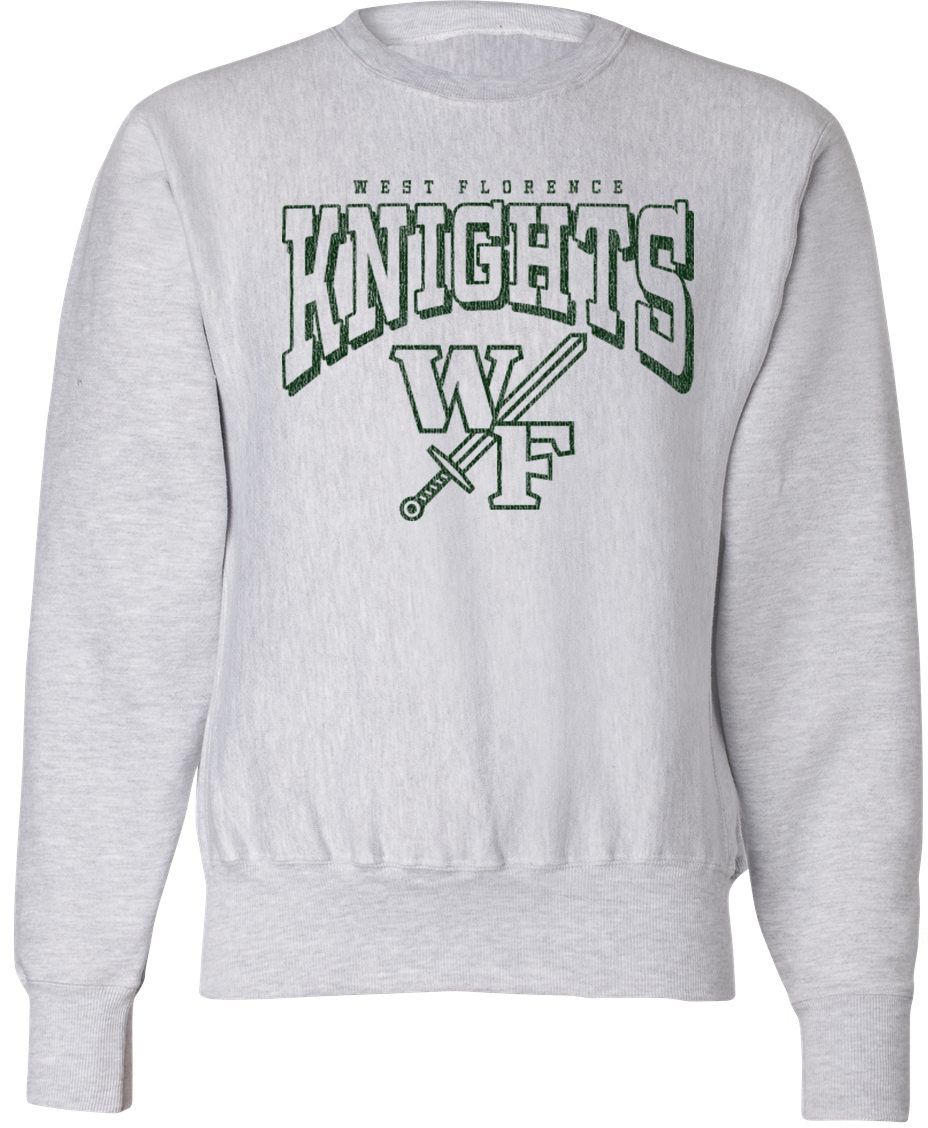 Pel Athletic Adult West Florence High School Ash Crewneck Sweatshirt