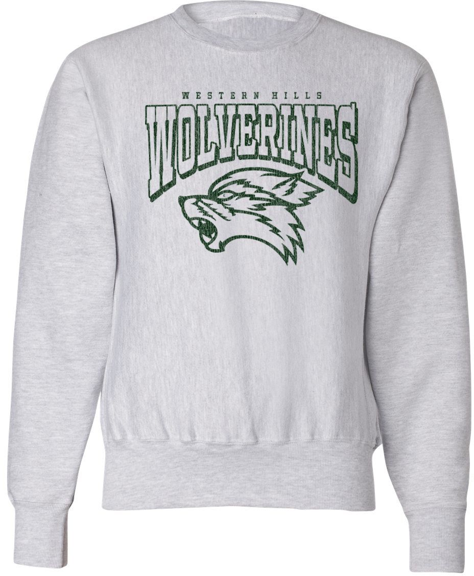 Pel Athletic Adult Western Hills High School Ash Crewneck Sweatshirt