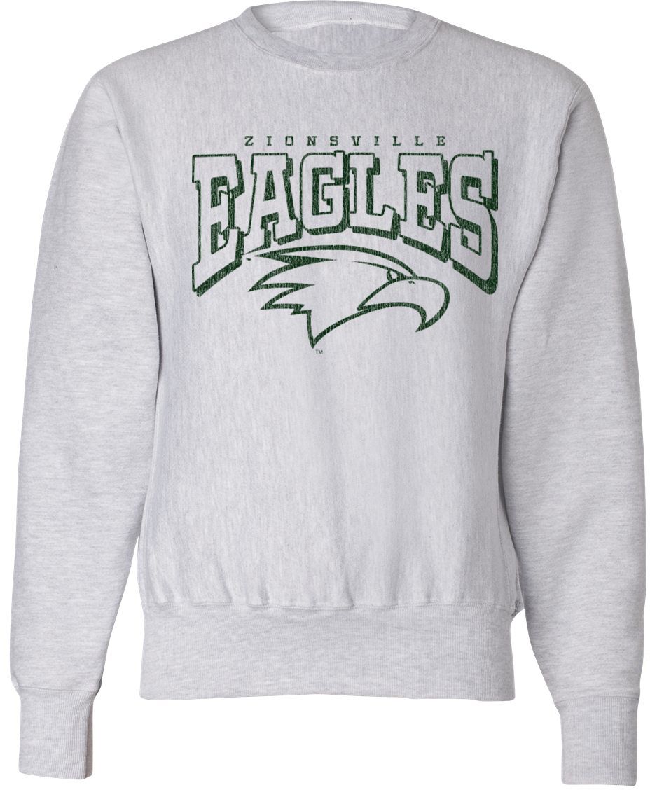 Pel Athletic Adult Zionsville Com High School Ash Crewneck Sweatshirt