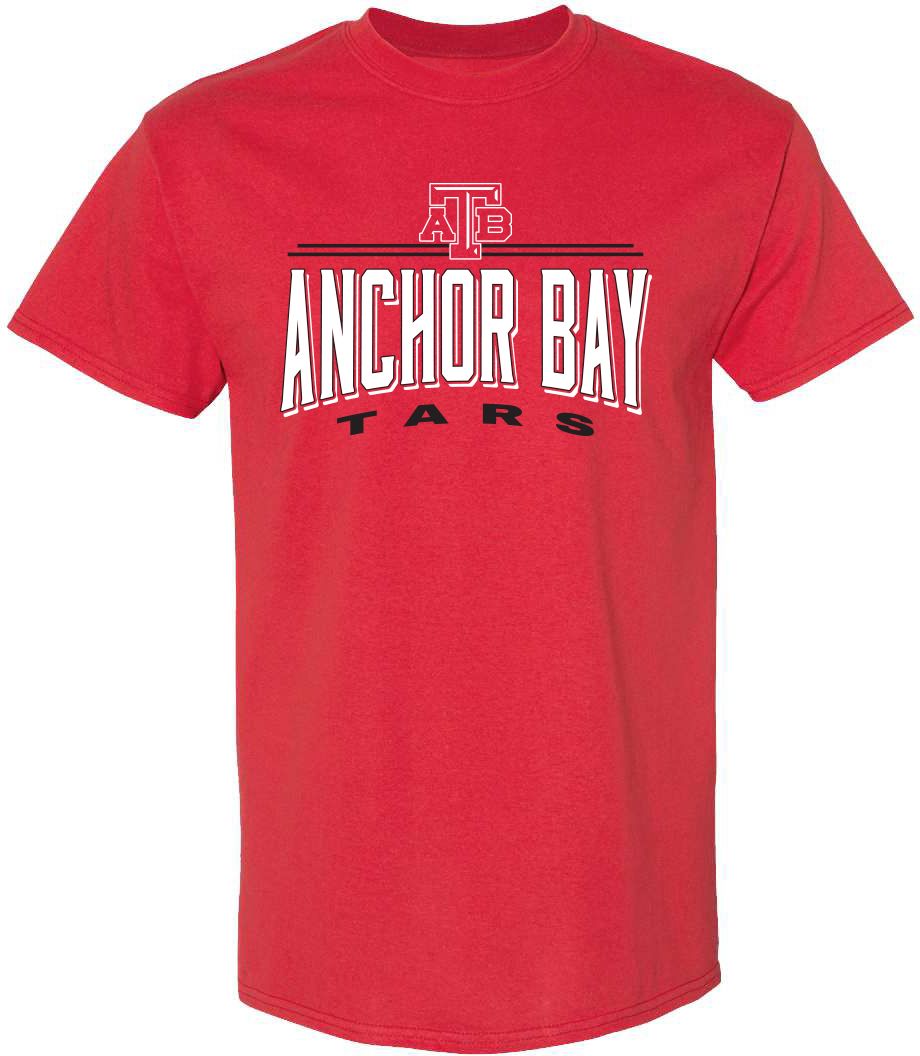 Pel Athletic Adult Anchor Bay High School Red T-Shirt