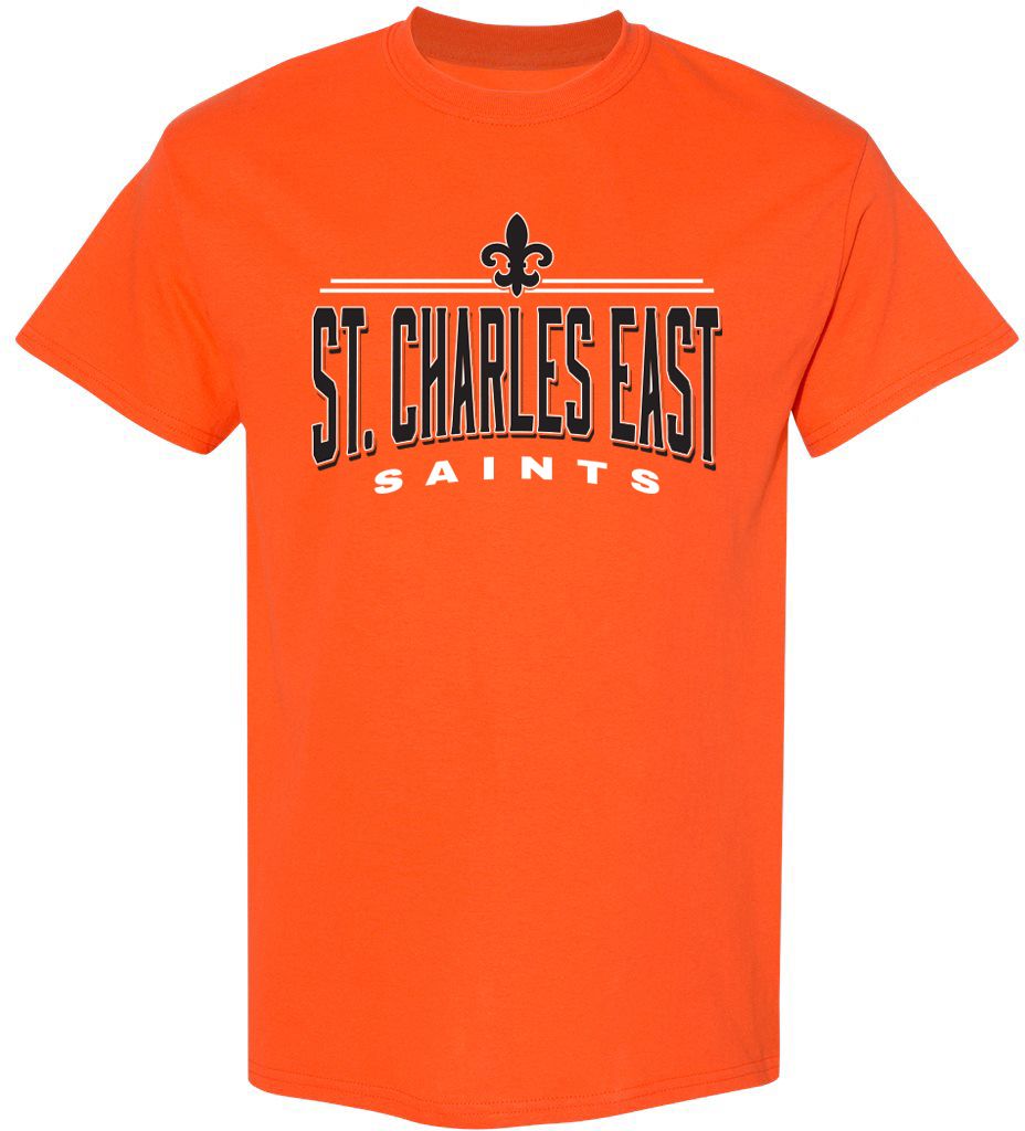 Pel Athletic Adult Saint Charles East High School Orange T-Shirt