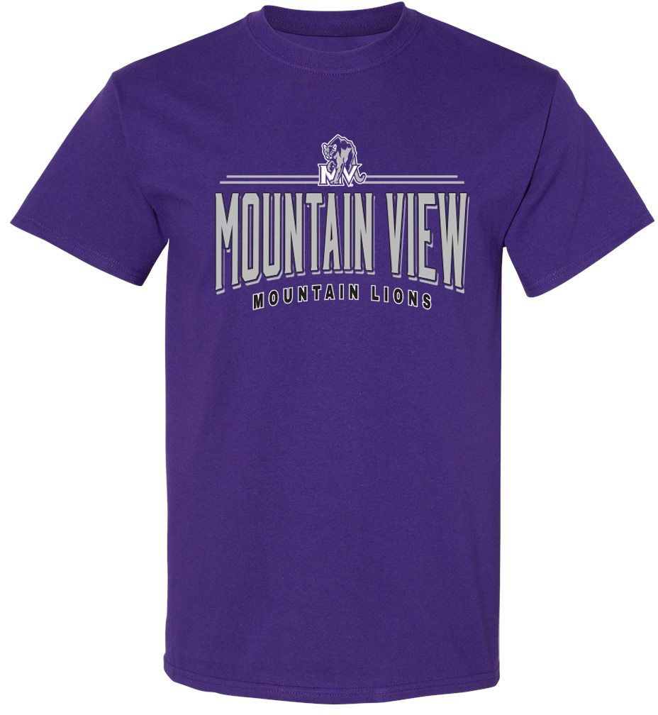 Pel Athletic Adult Mountain View High School Purple T-Shirt