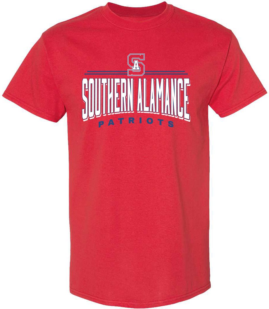 Pel Athletic Adult Southern Alamance High School Red T-Shirt