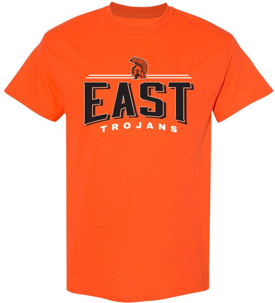 Pel Athletic Adult East Waterloo High School Orange T-Shirt