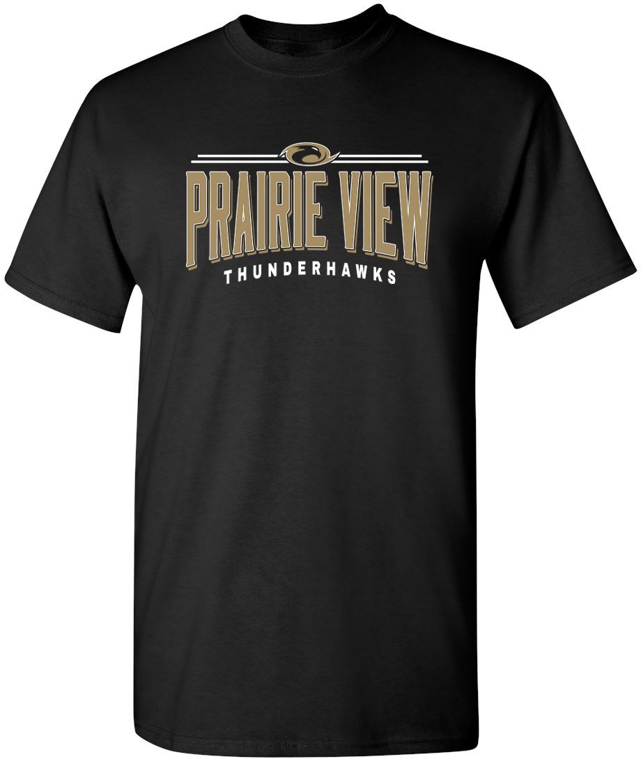 Pel Athletic Adult Prairie View High School Black T-Shirt