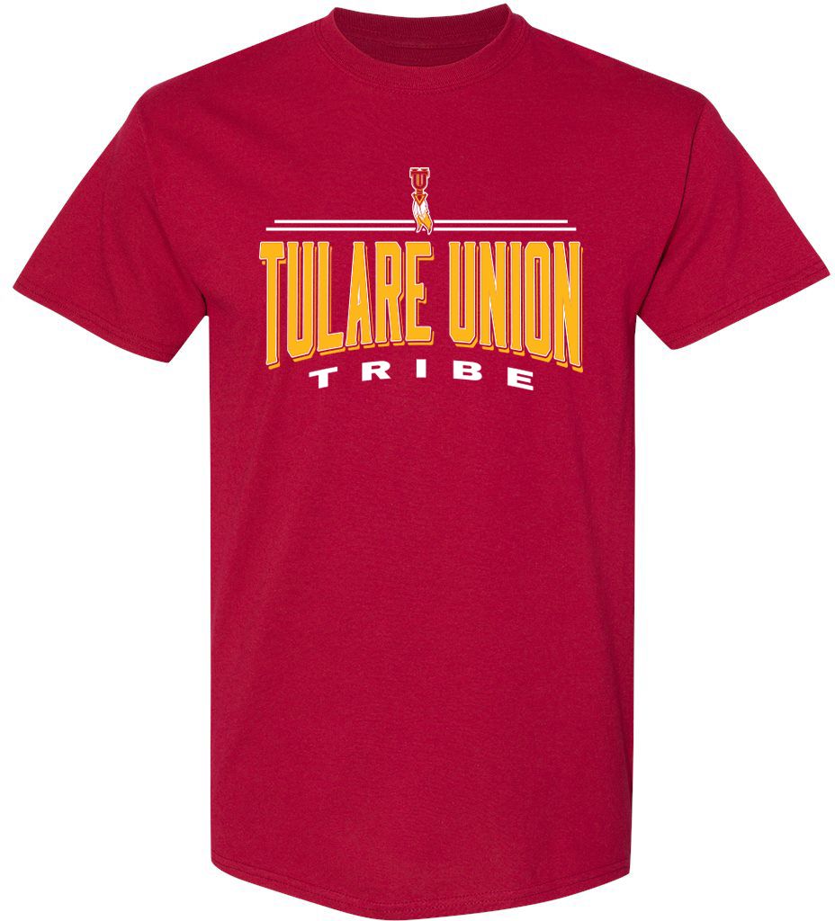 Pel Athletic Adult Tulare Union High School Cardinal T-Shirt