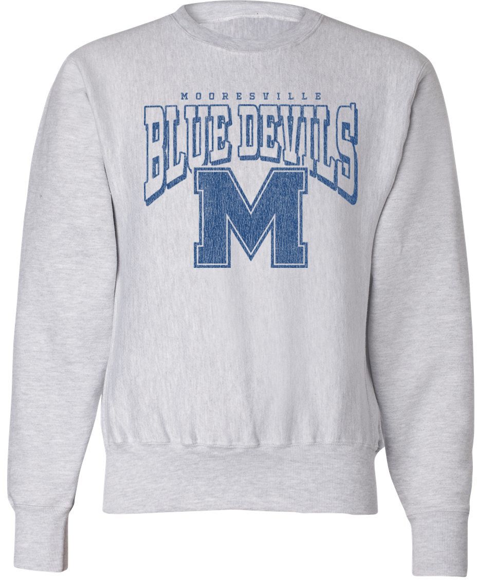 Pel Athletic Adult Mooresville Senior High School Ash Crewneck Sweatshirt