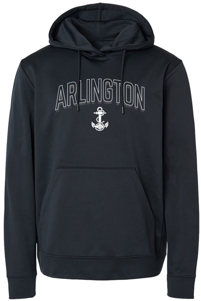 Pel Athletic Adult Arlington High School Black Pullover Hoodie