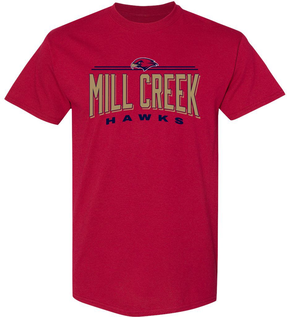 Pel Athletic Adult Mill Creek High School Cardinal T-Shirt
