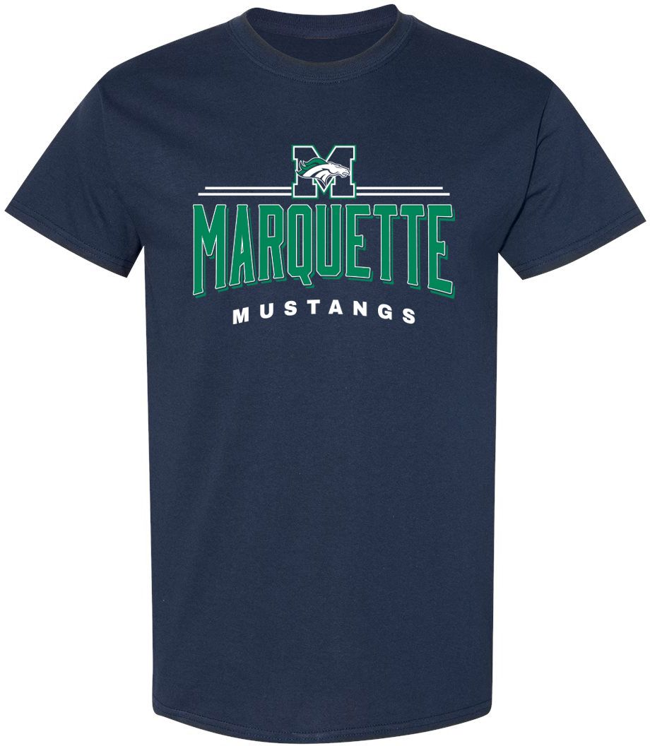 Pel Athletic Adult Marquette High School Navy T-Shirt
