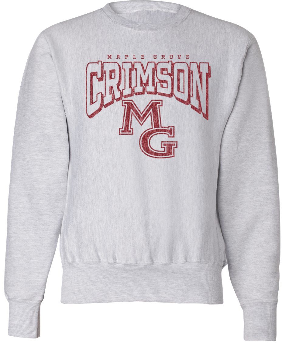 Pel Athletic Adult Maple Grove Senior High School Ash Crewneck Sweatshirt