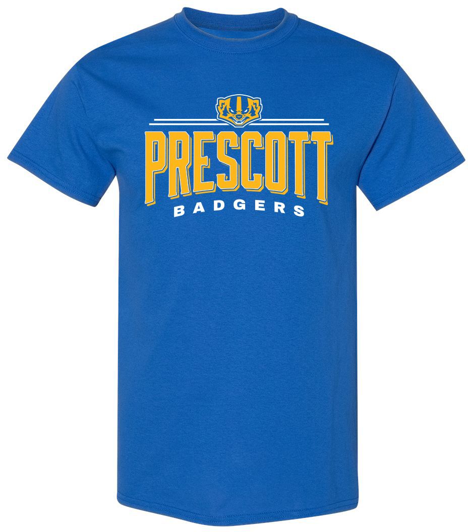 Pel Athletic Adult Prescott High School Royal T-Shirt