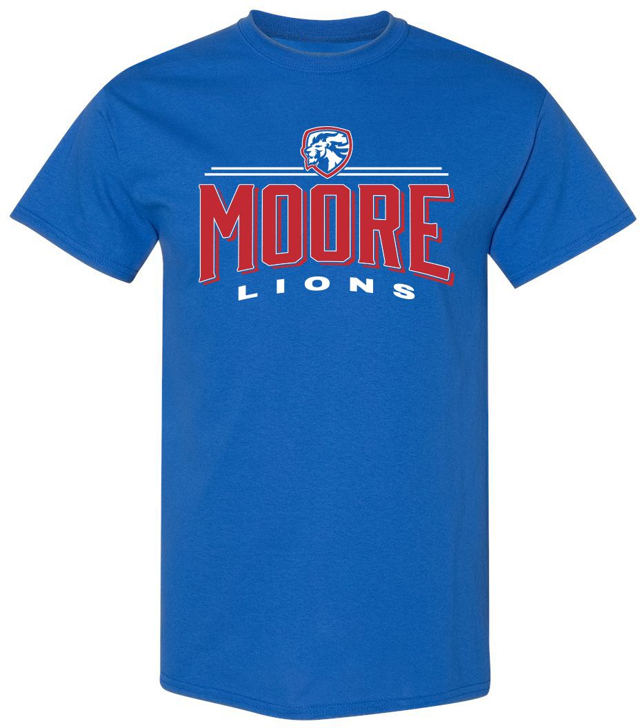 Pel Athletic Adult Moore High School Royal T-Shirt