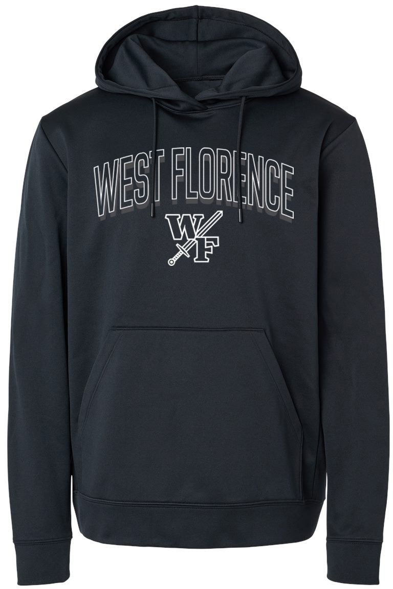 Pel Athletic Adult West Florence High School Black Pullover Hoodie