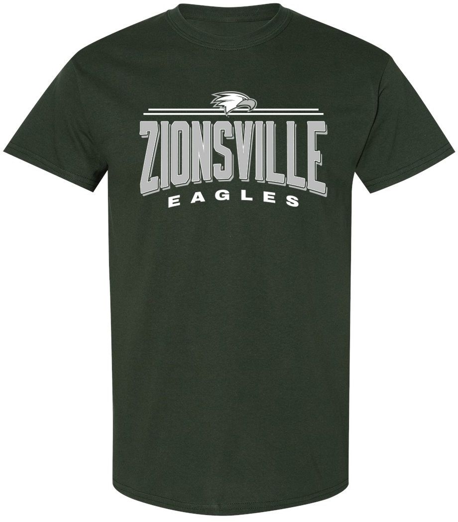 Pel Athletic Adult Zionsville Community High School Forest T-Shirt