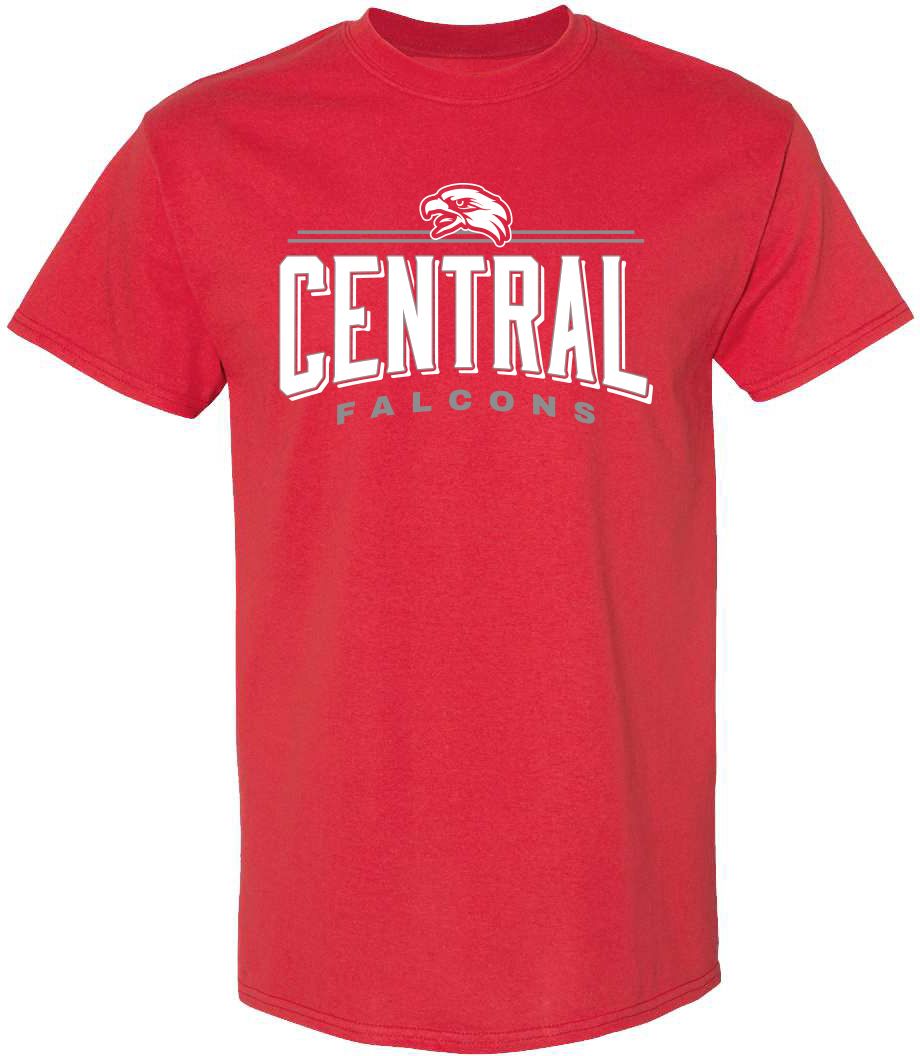 Pel Athletic Adult Central High School Red T-Shirt