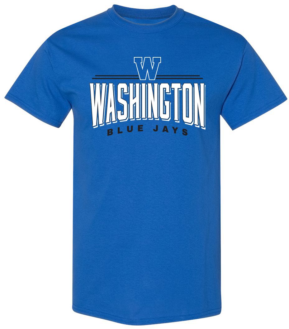 Pel Athletic Adult Washington High School Royal T-Shirt