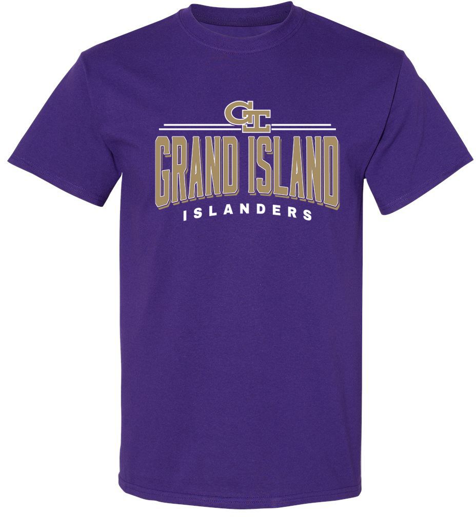 Pel Athletic Adult Grand Island High School Purple T-Shirt