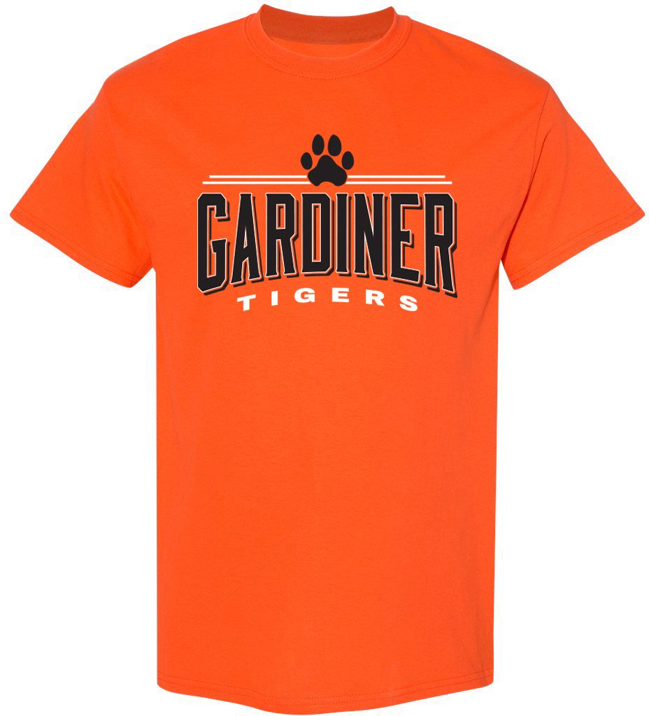 Pel Athletic Adult Gardiner Area High School Orange T-Shirt
