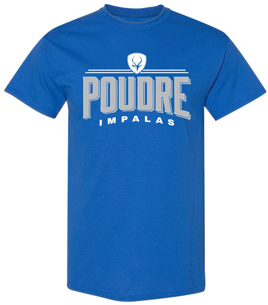Pel Athletic Adult Poudre High School Royal T-Shirt