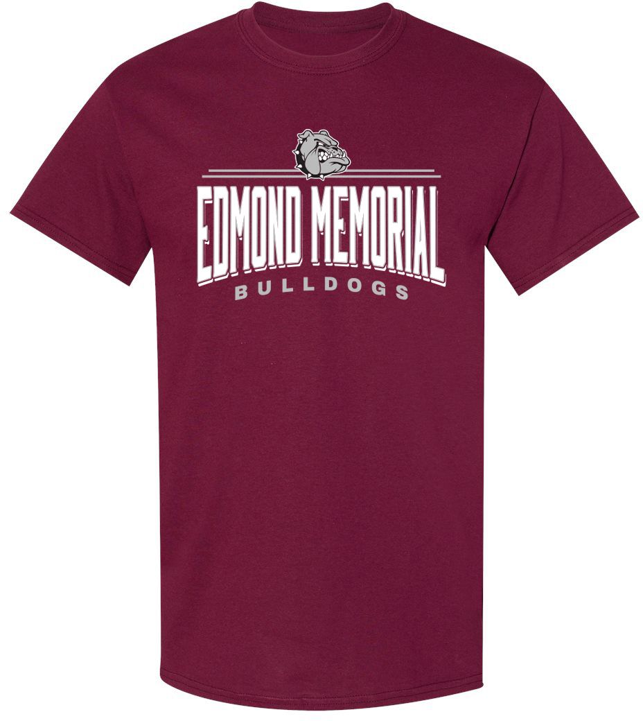 Pel Athletic Adult Edmond Memorial High School Maroon T-Shirt