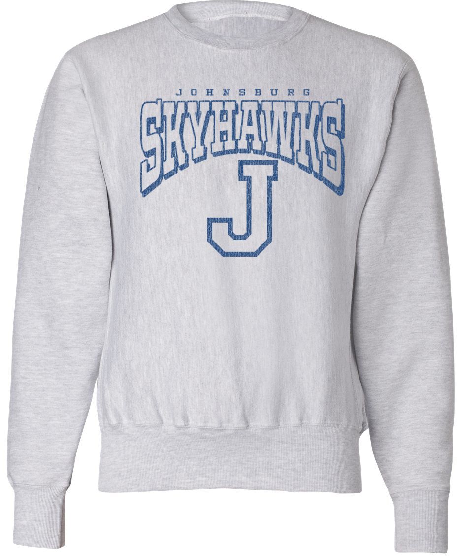 Pel Athletic Adult Johnsburg High School Ash Crewneck Sweatshirt