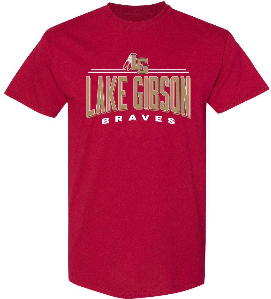 Pel Athletic Adult Lake Gibson High School Cardinal T-Shirt