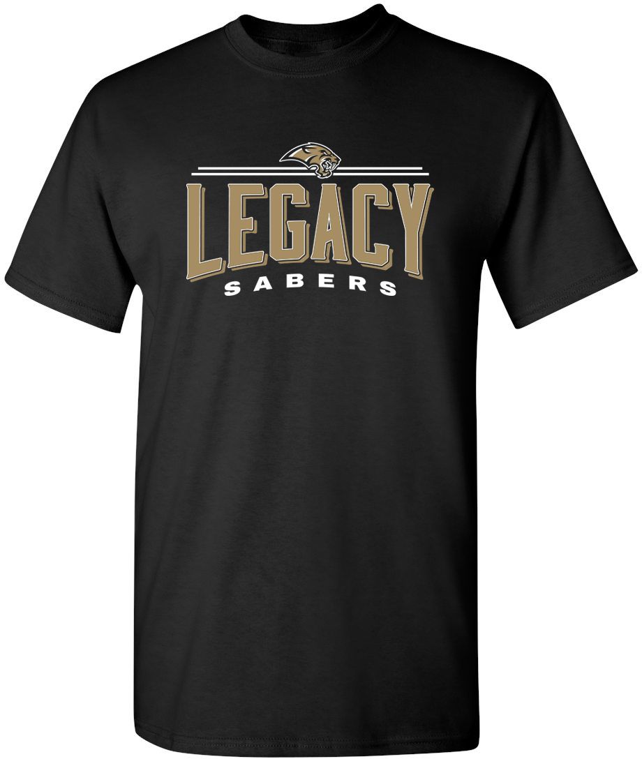 Pel Athletic Adult Legacy High School Black T-Shirt