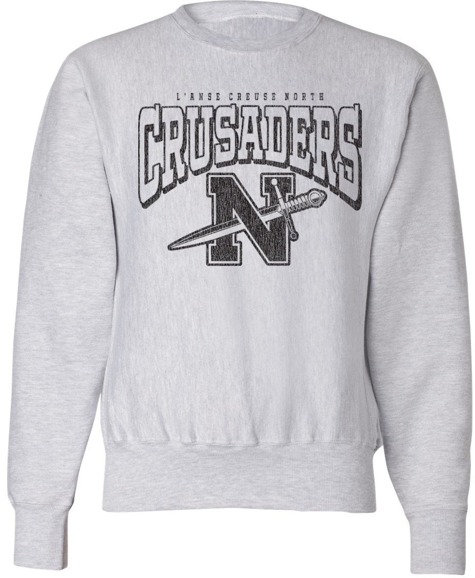 Pel Athletic Adult L'anse Creuse North High School Ash Crewneck Sweatshirt