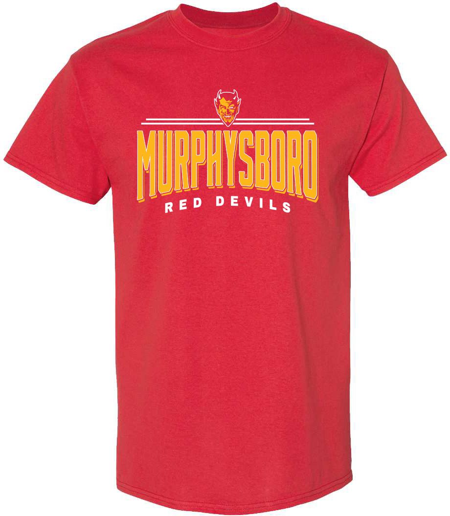 Pel Athletic Adult Murphysboro High School Red T-Shirt, Men's, Small | Great Father's Day Gift