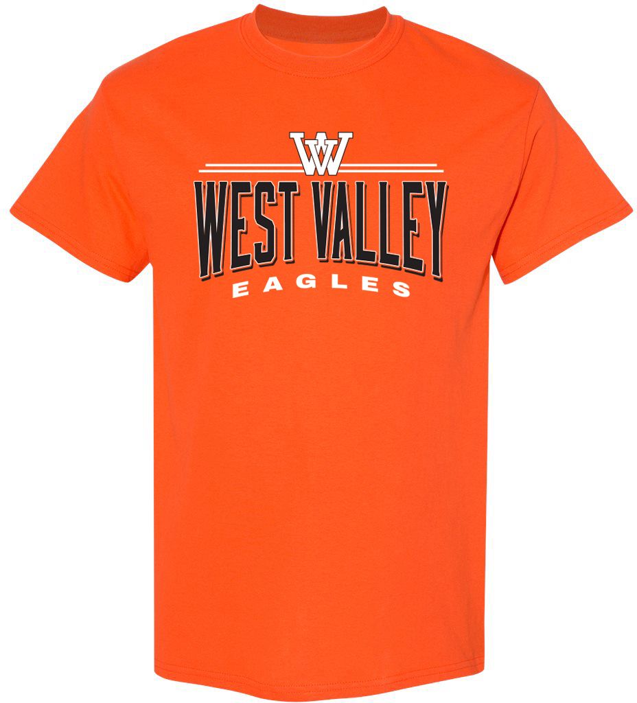 Pel Athletic Adult West Valley High School Orange T-Shirt