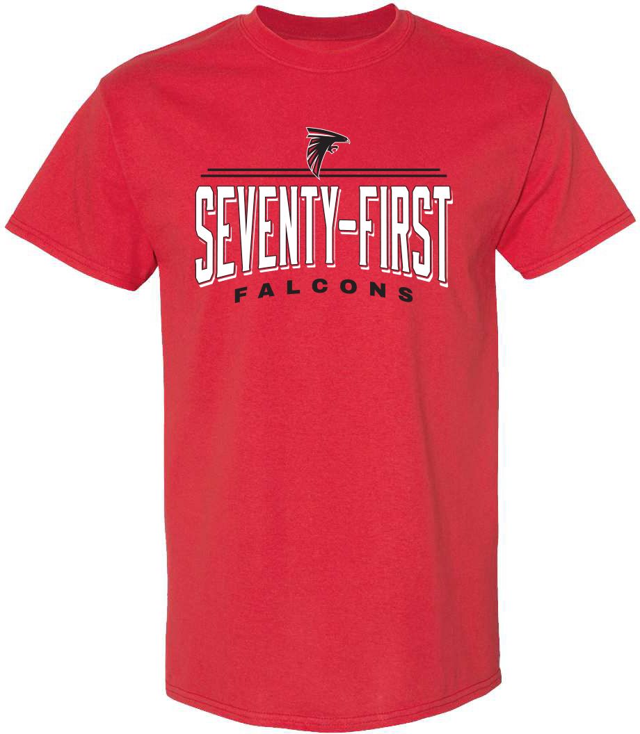 Pel Athletic Adult Seventy-First Senior High School Red T-Shirt, Men's, XL | Great Father's Day Gift