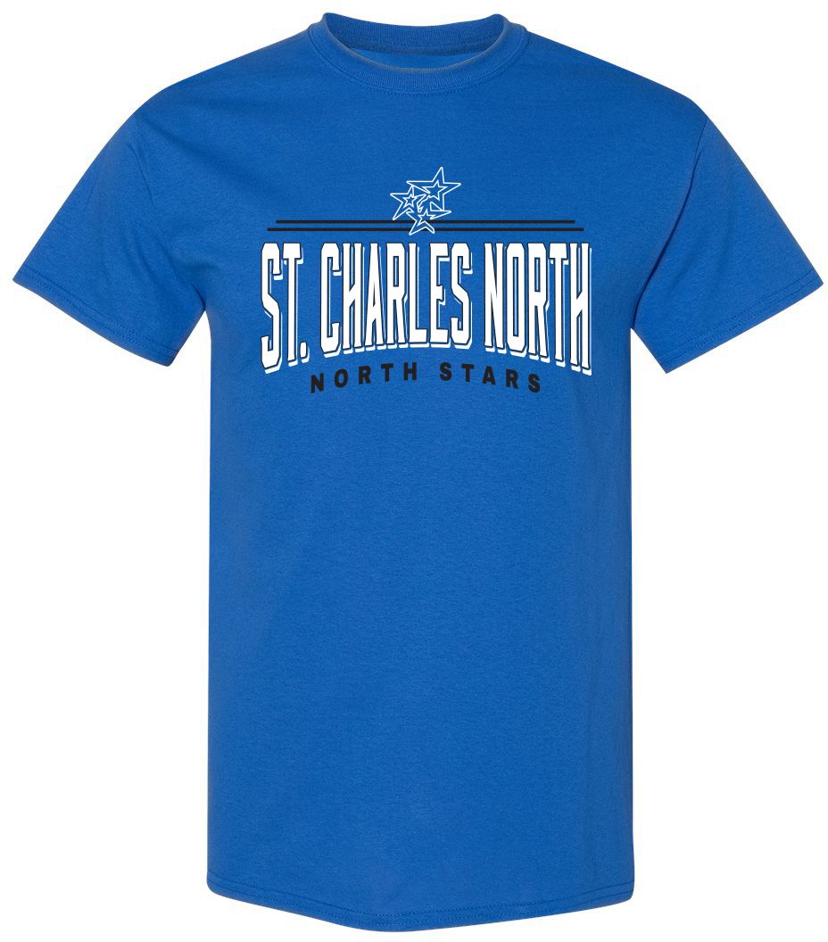 Pel Athletic Adult Saint Charles North High School Royal T-Shirt