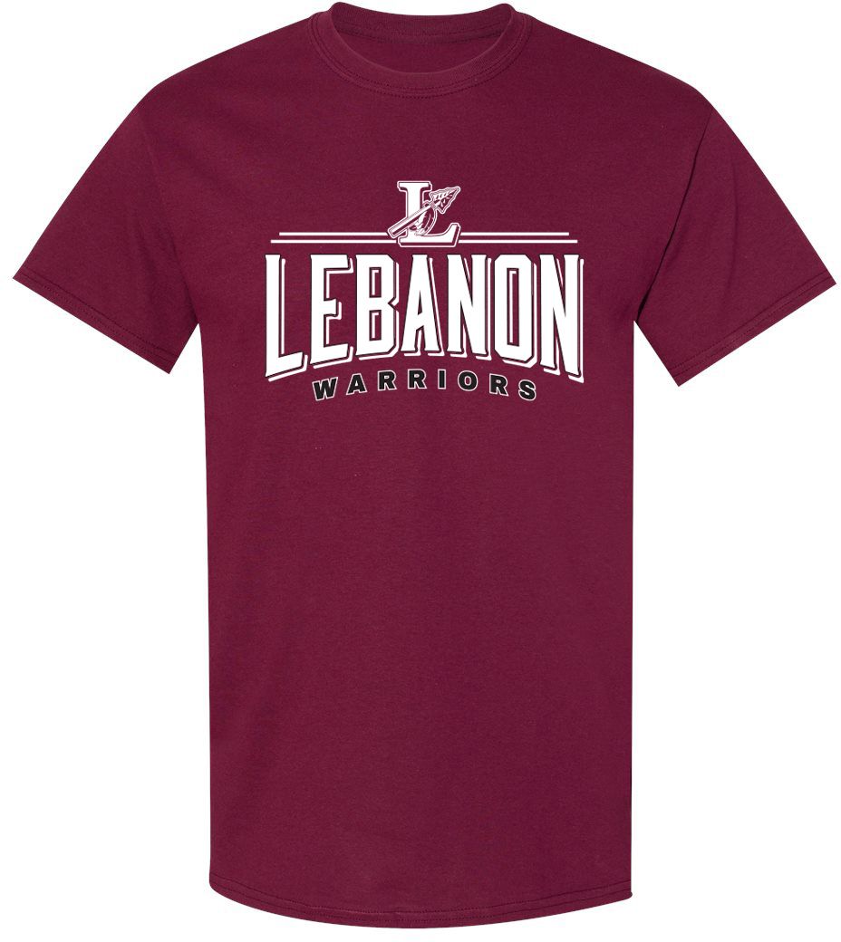 Pel Athletic Adult Lebanon High School Maroon T-Shirt