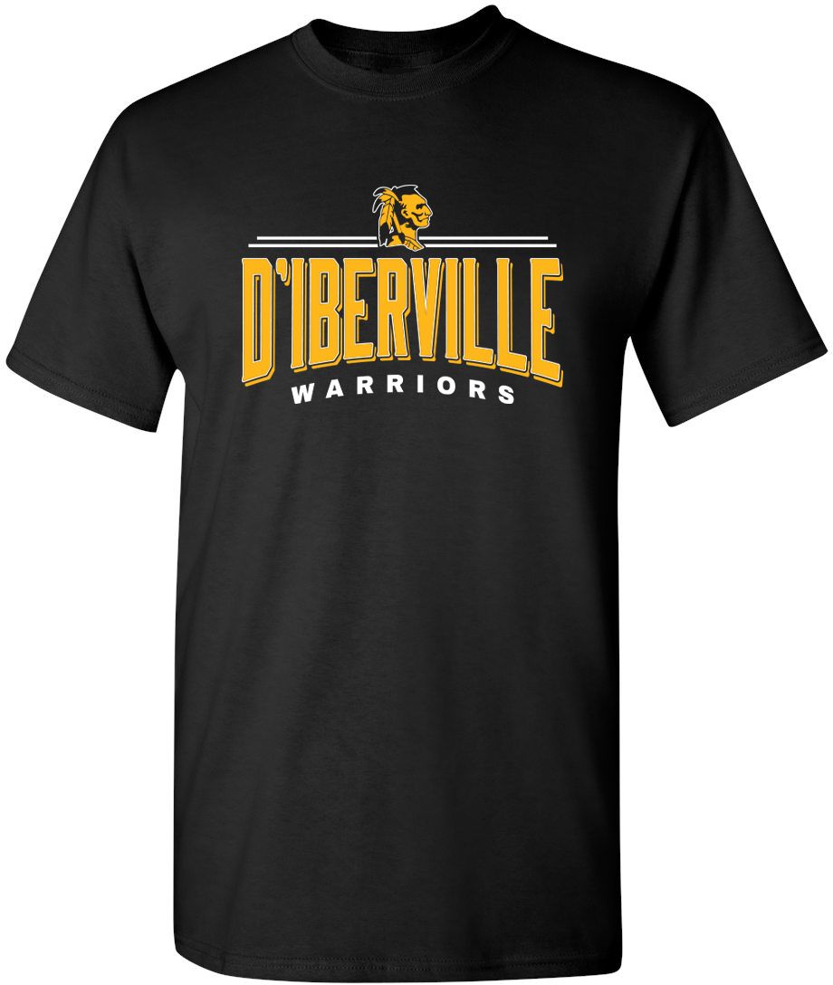 Pel Athletic Adult D'Iberville High School Black T-Shirt