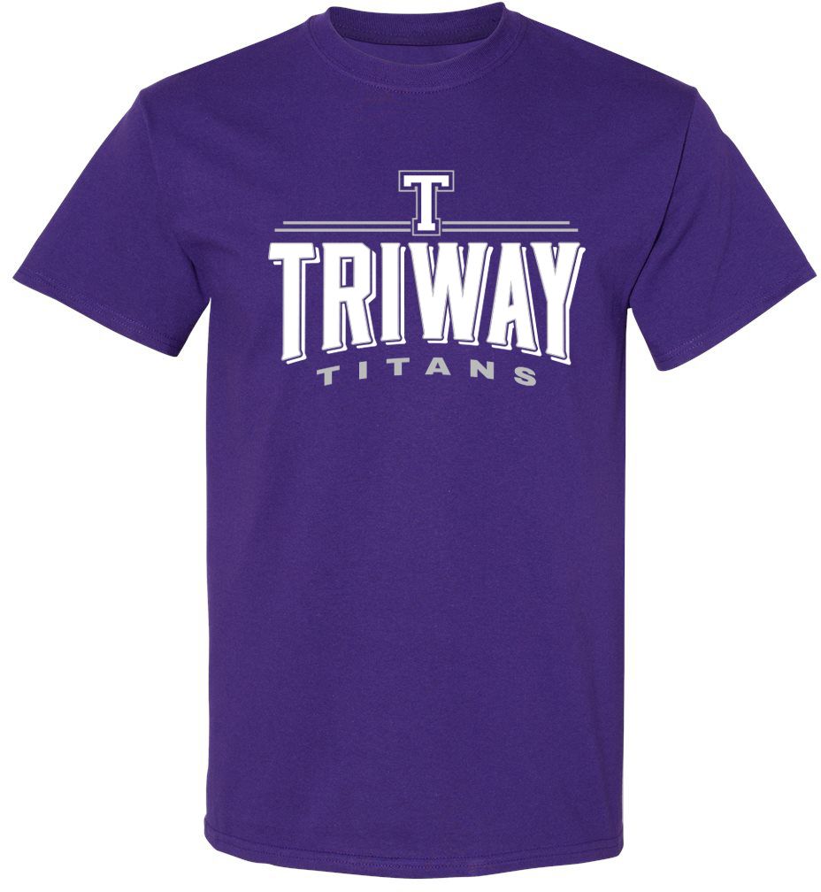 Pel Athletic Adult Triway High School Purple T-Shirt