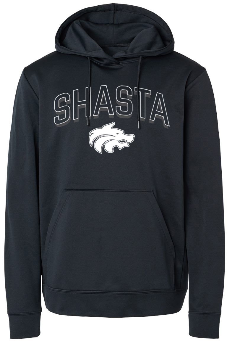 Pel Athletic Adult Shasta High School Black Pullover Hoodie