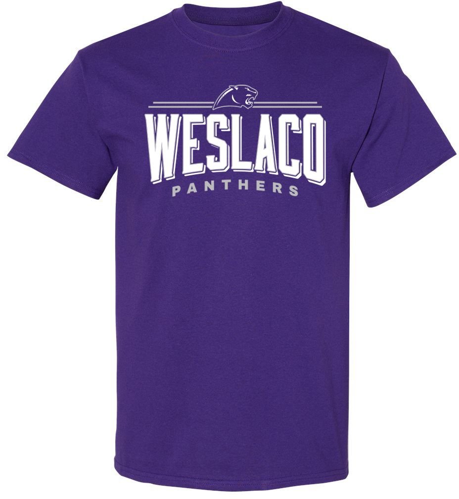 Pel Athletic Adult Weslaco High School Purple T-Shirt