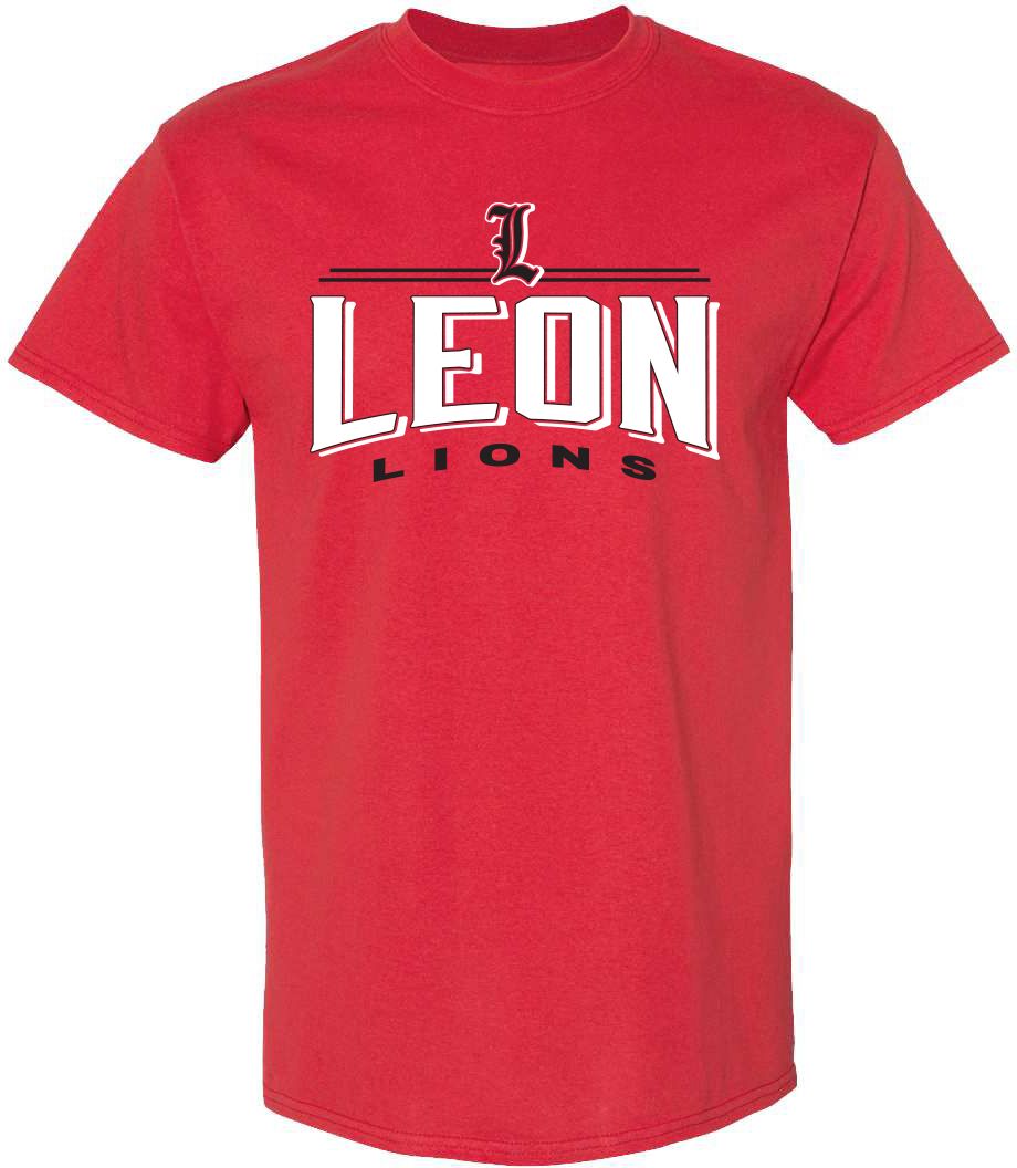 Pel Athletic Adult Leon High School Red T-Shirt