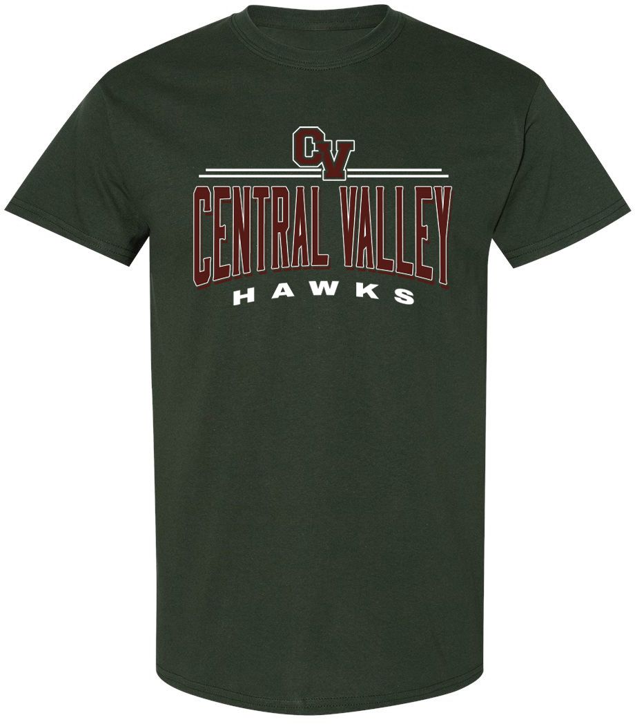 Pel Athletic Adult Central Valley High School Forest T-Shirt
