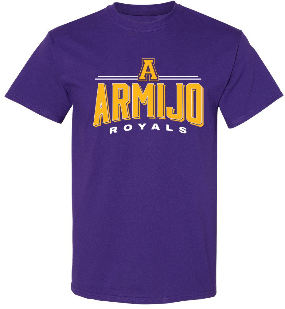 Pel Athletic Adult Armijo High School Purple T-Shirt