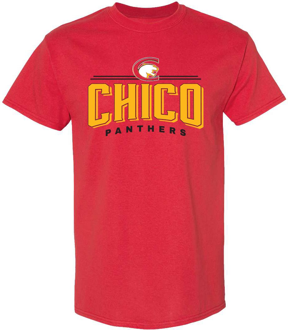 Pel Athletic Adult Chico High School Red T-Shirt