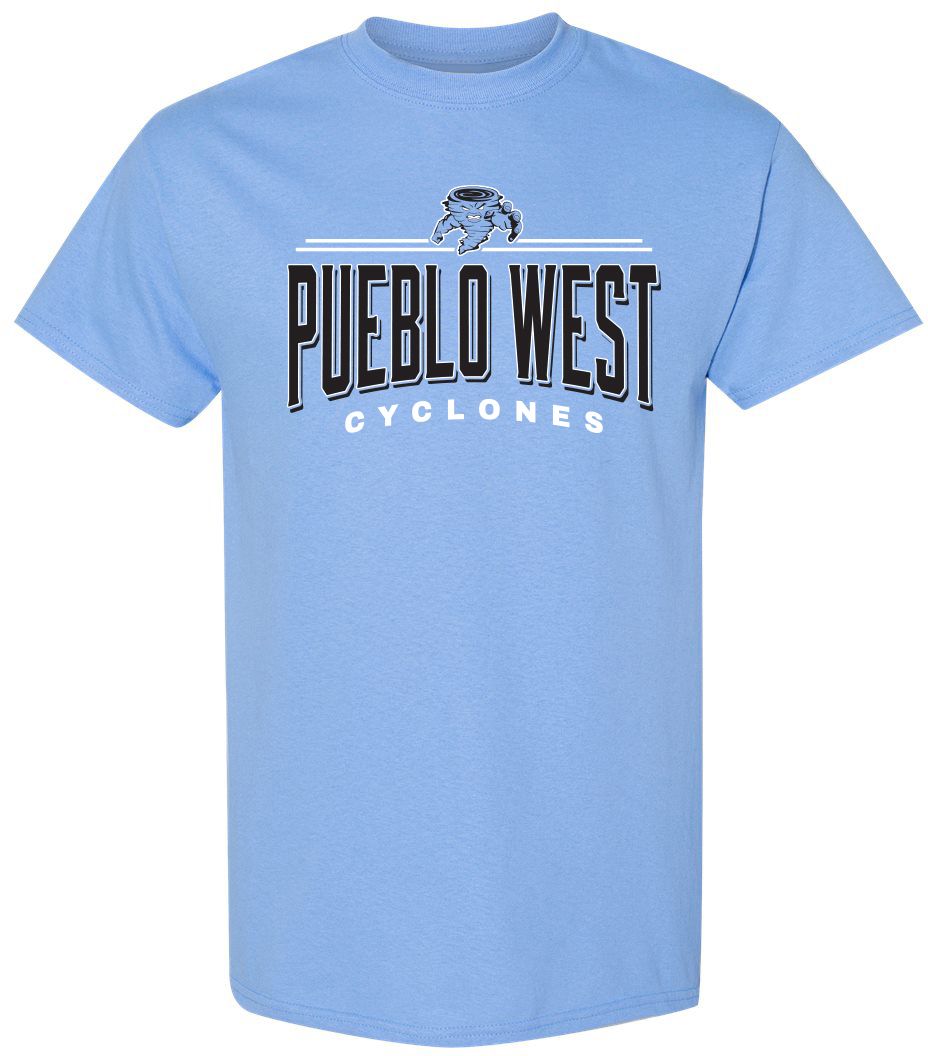 Pel Athletic Adult Pueblo West High School Blue T-Shirt