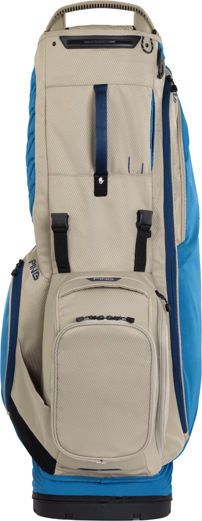 PING Hoofer Max Stand Golf Bag, Men's, Bunker/Maliblue/Navy Tan