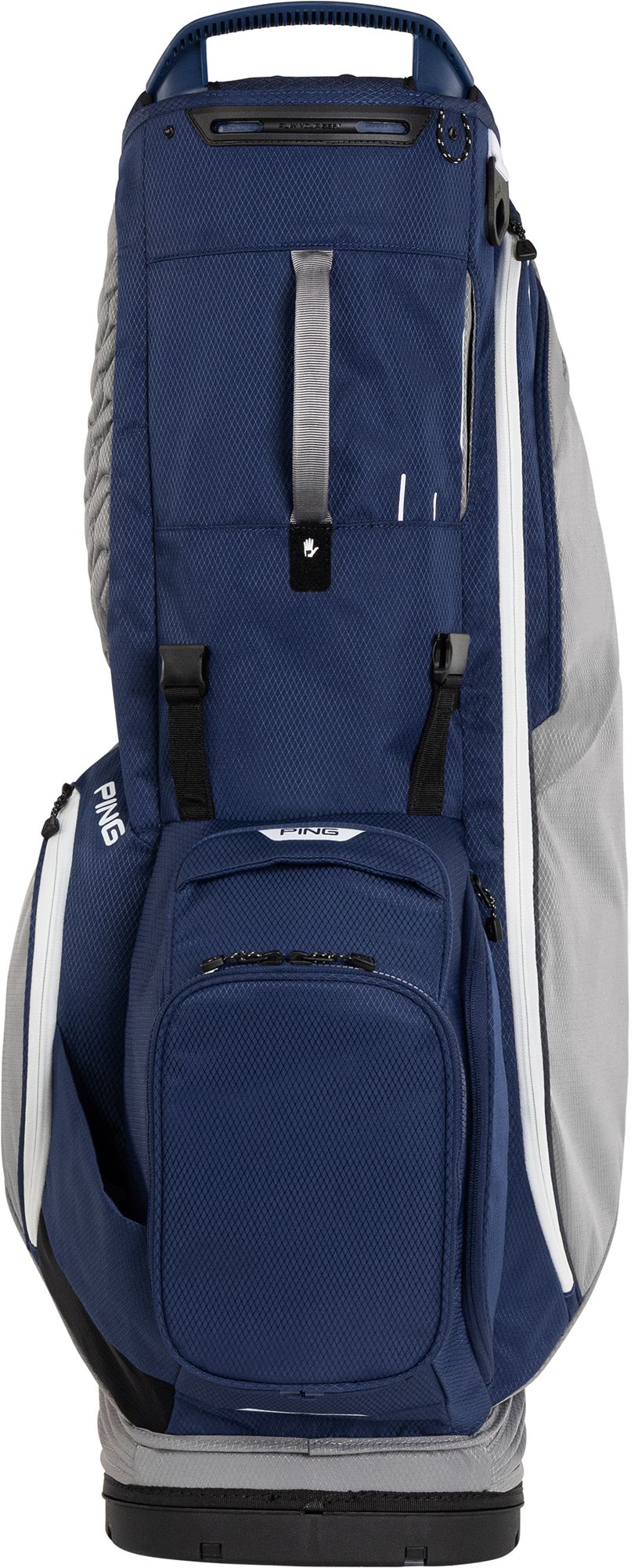 PING Hoofer Max Stand Golf Bag, Men's, Navy/Steel/White Blue