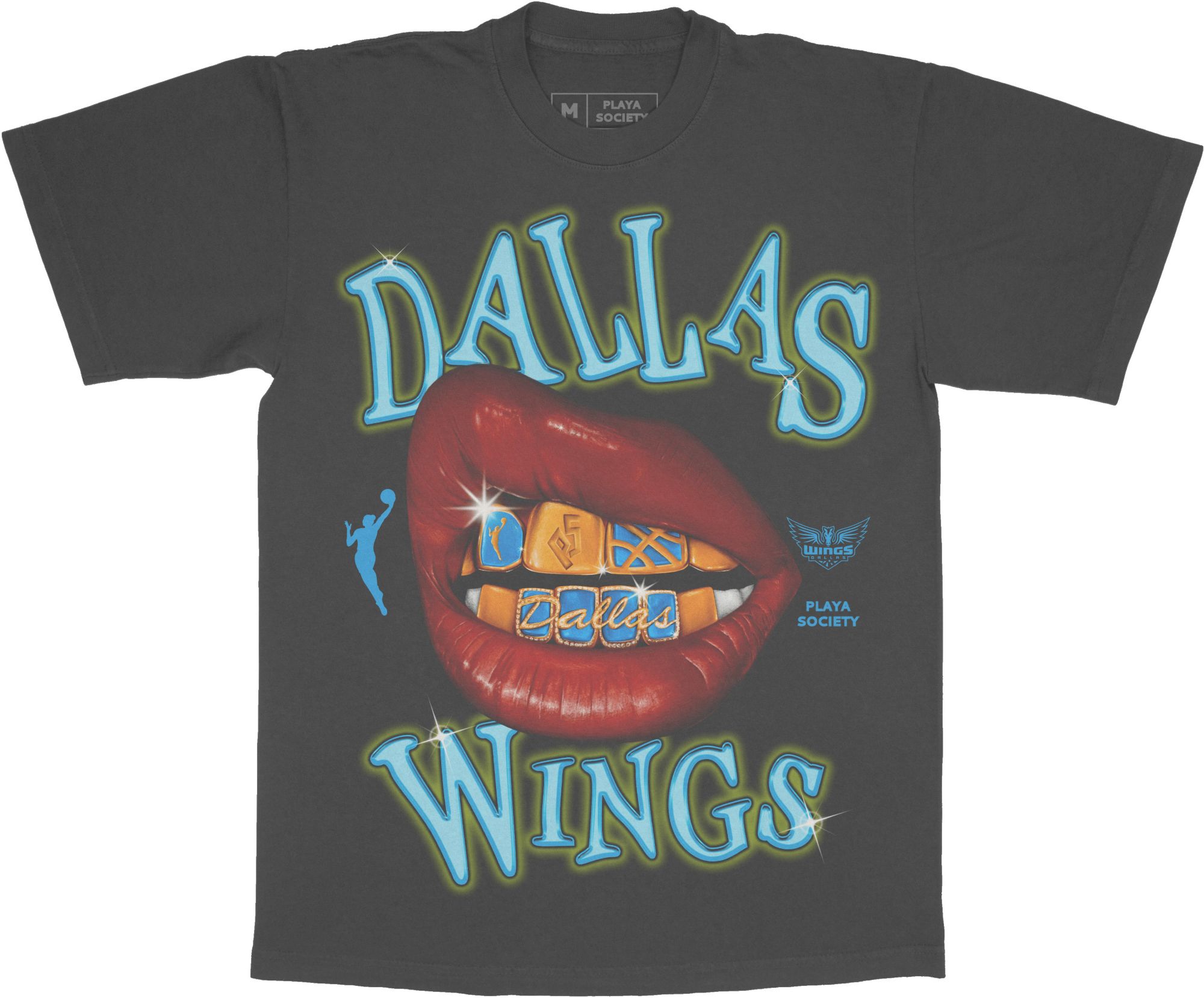 PLAYA SOCIETY Adult Dallas Wings Grill Sketch T-Shirt