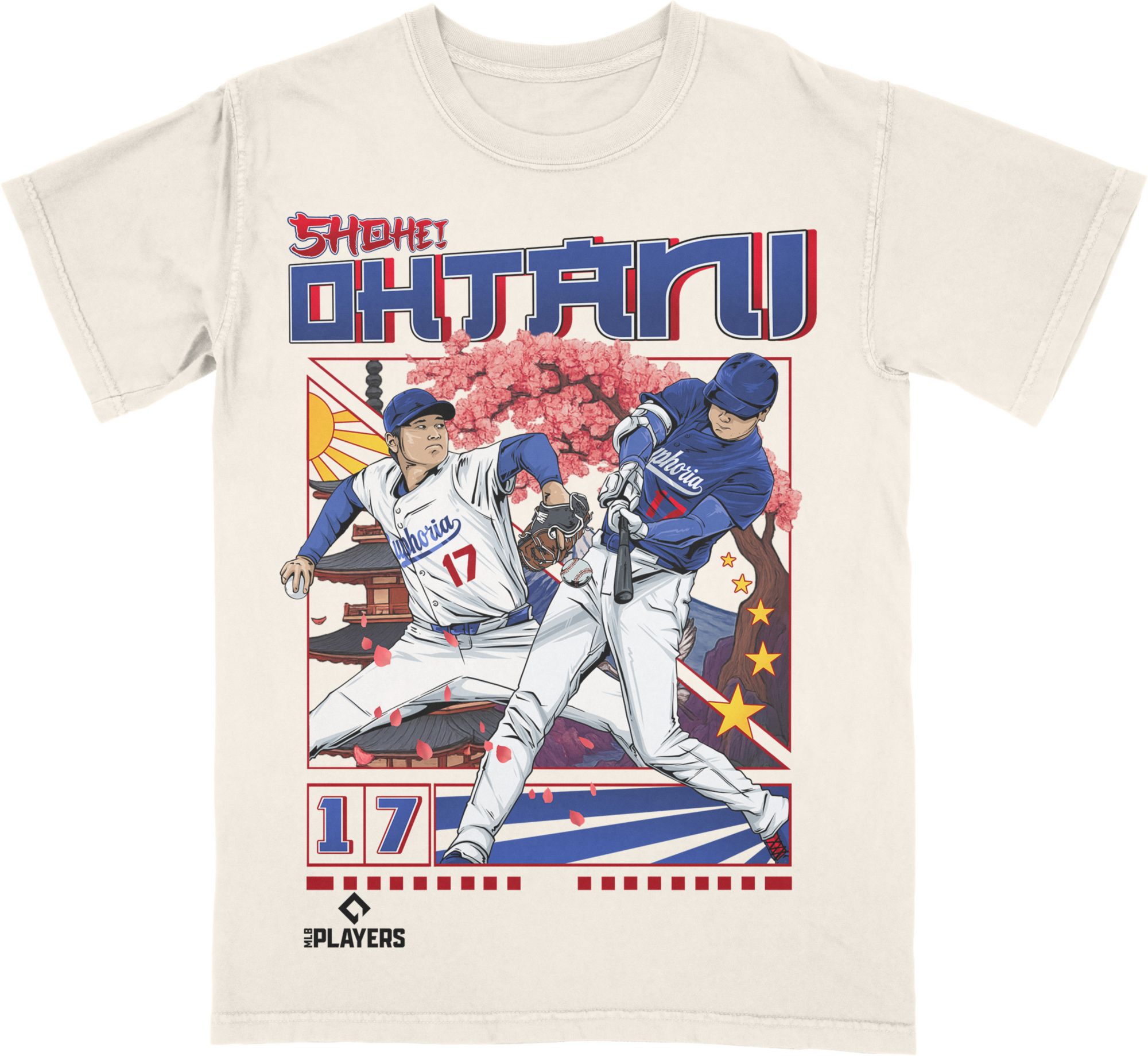 Planet Euphoria Adult Los Angeles Ivory Shohei Ohtani T-Shirt