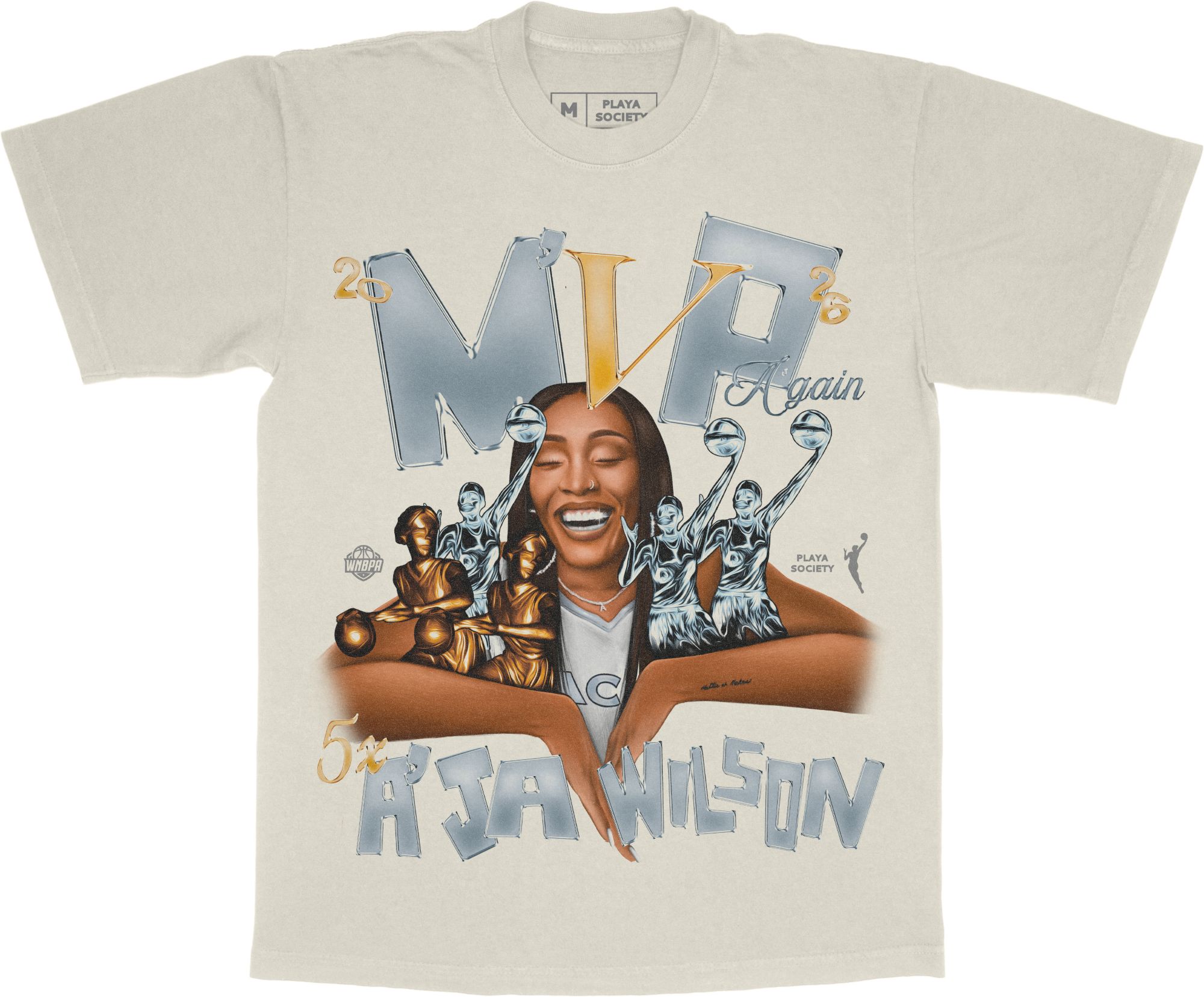 Playa Society Adult A'ja Wilson 2026 WNBA MVP T-Shirt