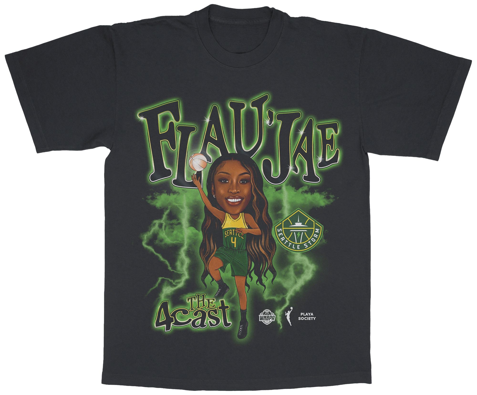 PLAYA SOCIETY Adult Seattle Storm Black Draft T-Shirt